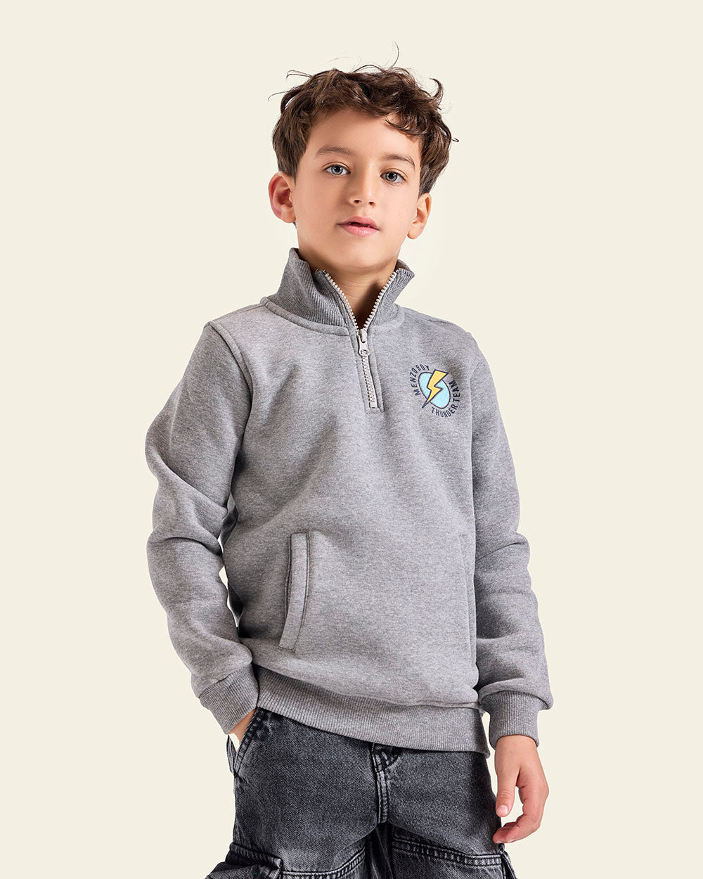 Quarter Zip Kids Sweatshirt