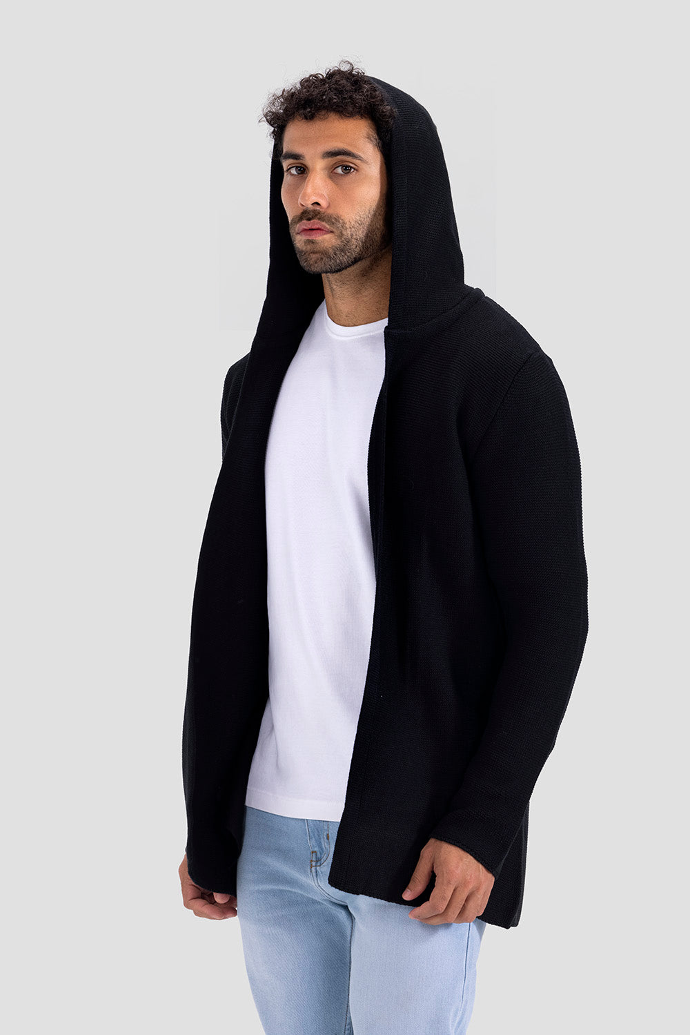 Mens long cardigan hoodie on sale