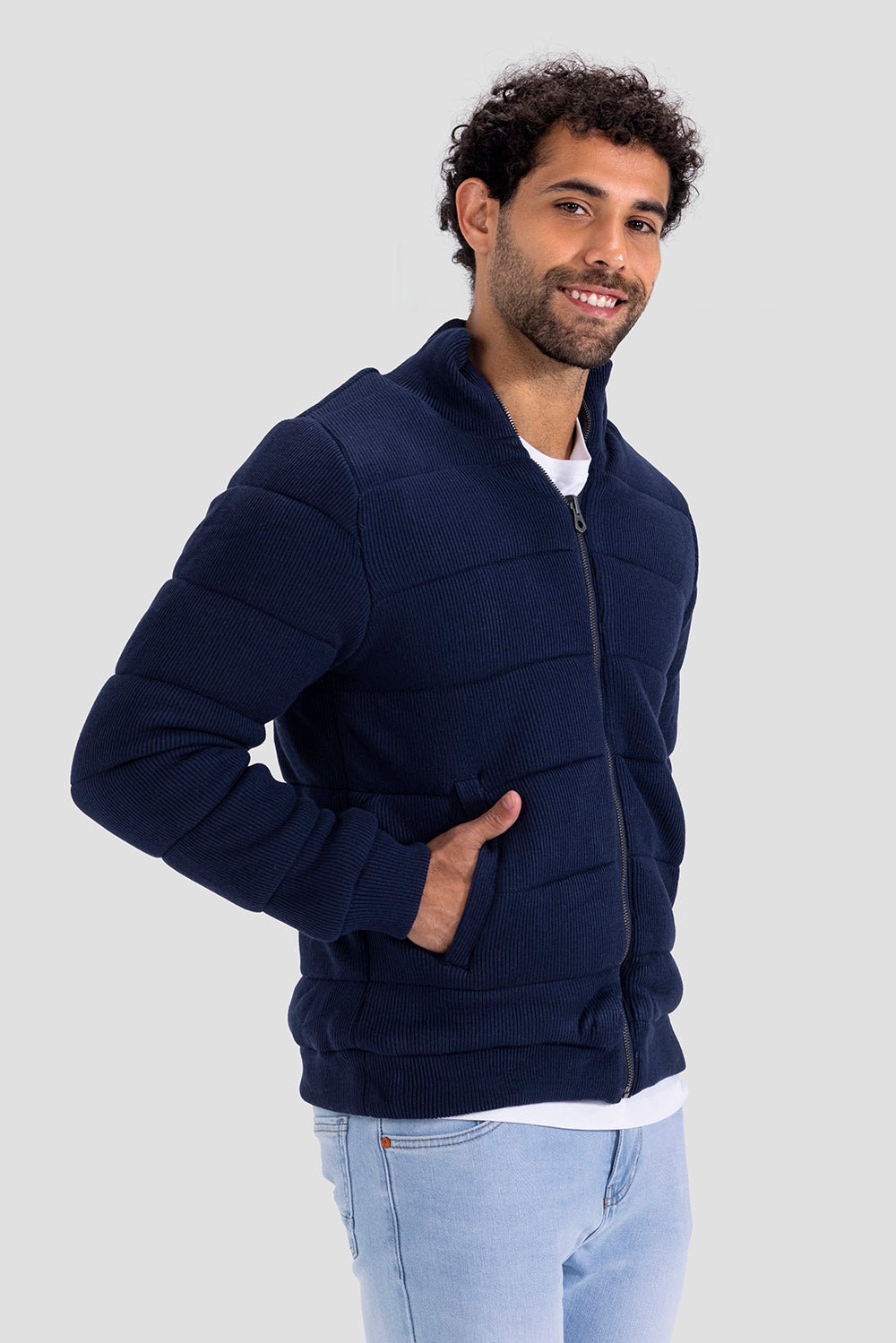 slim fit knitted jacket