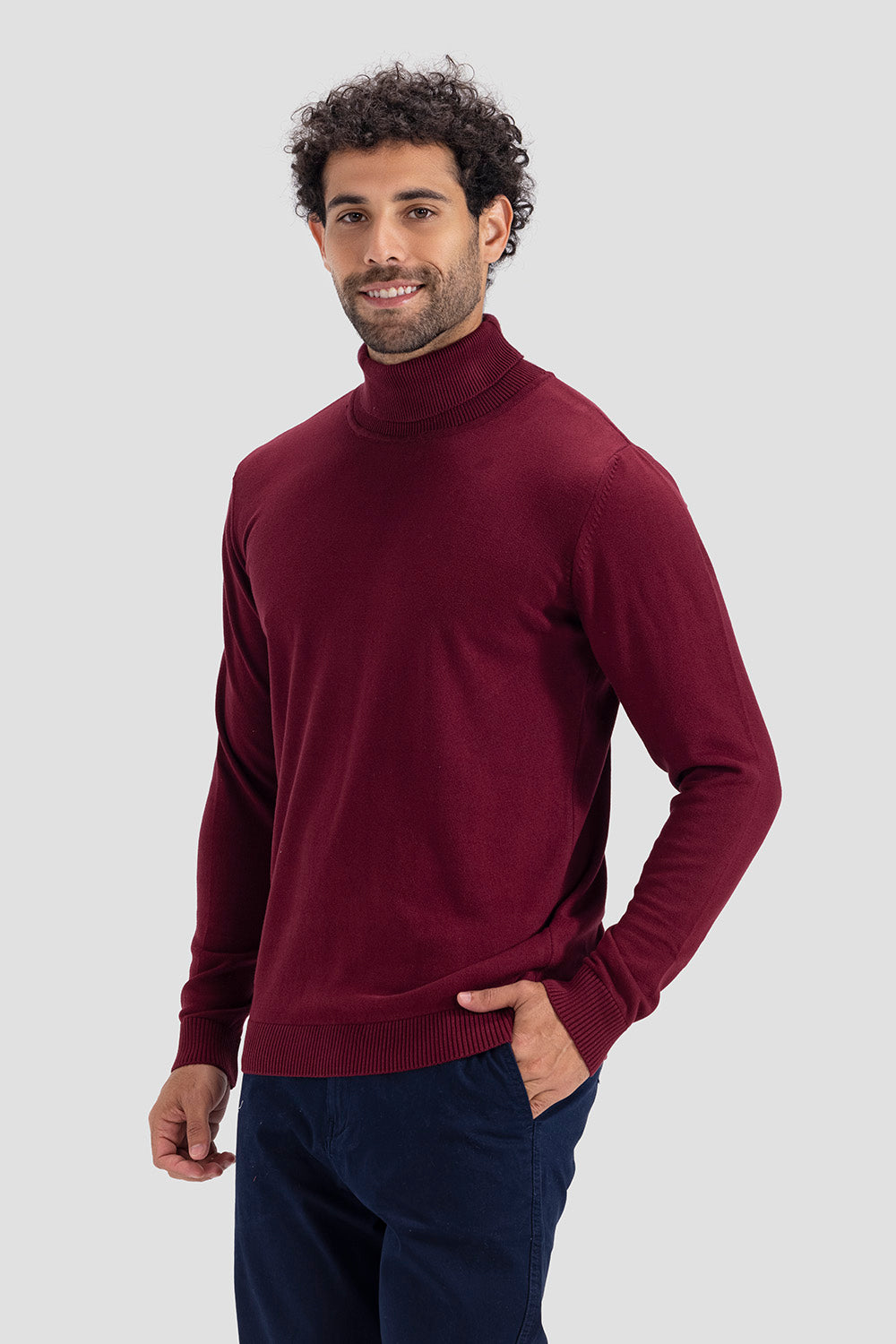 turtle neck slim fit pullover