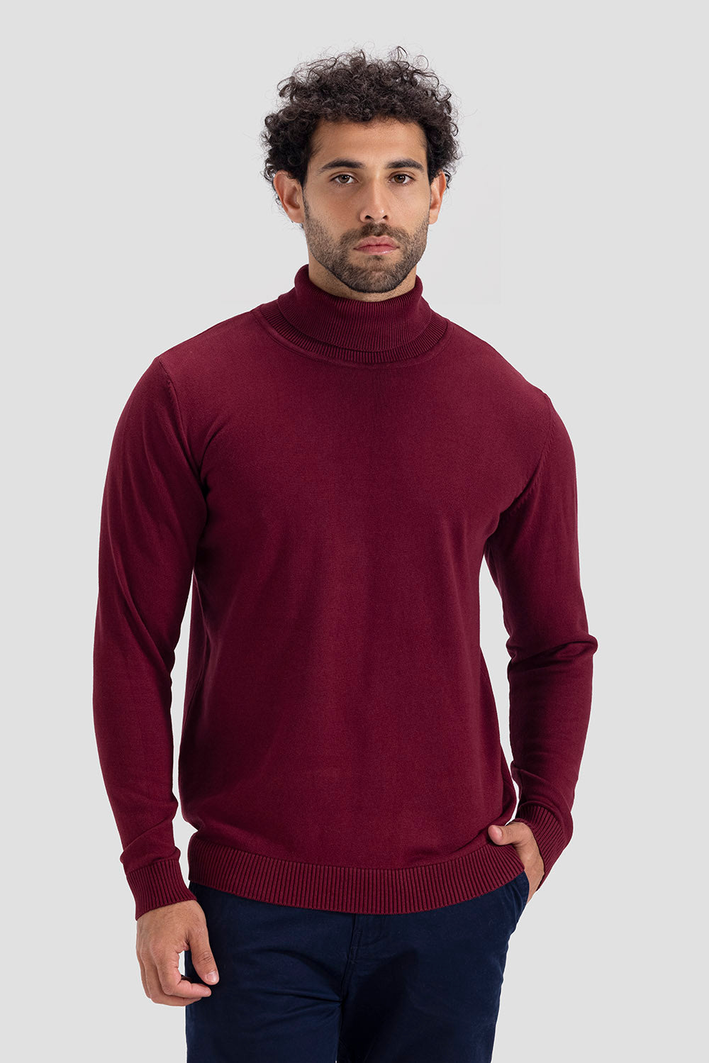 turtle neck slim fit pullover