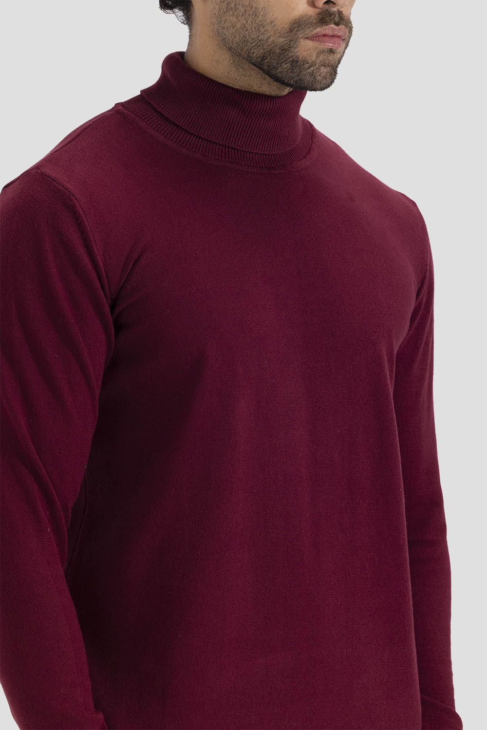turtle neck slim fit pullover
