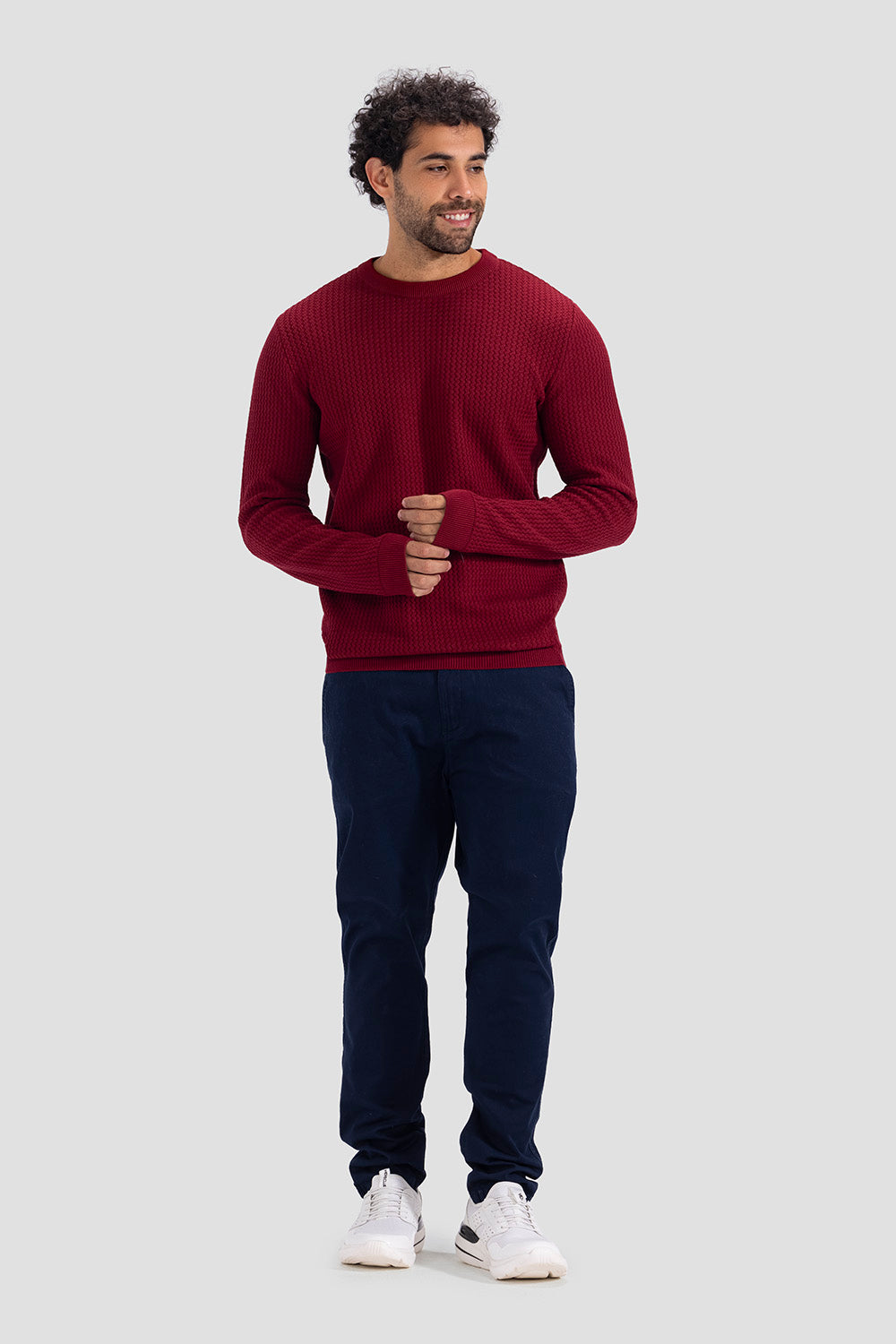 burgundy Crew Neck Pullover