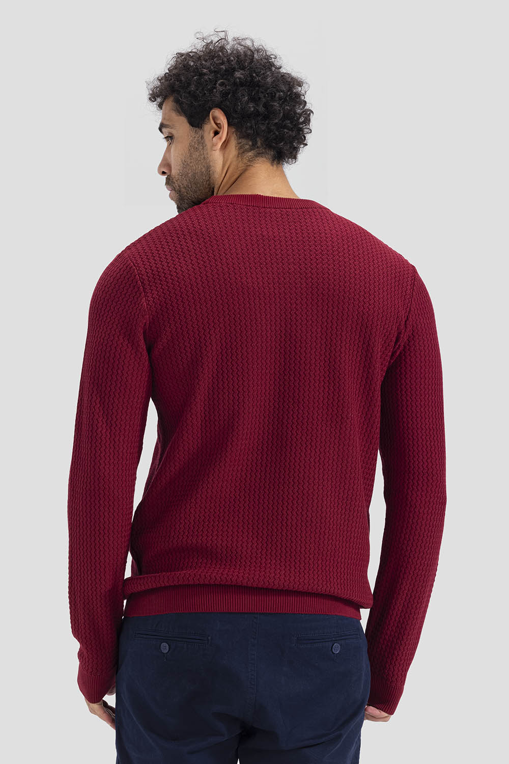 burgundy Crew Neck Pullover