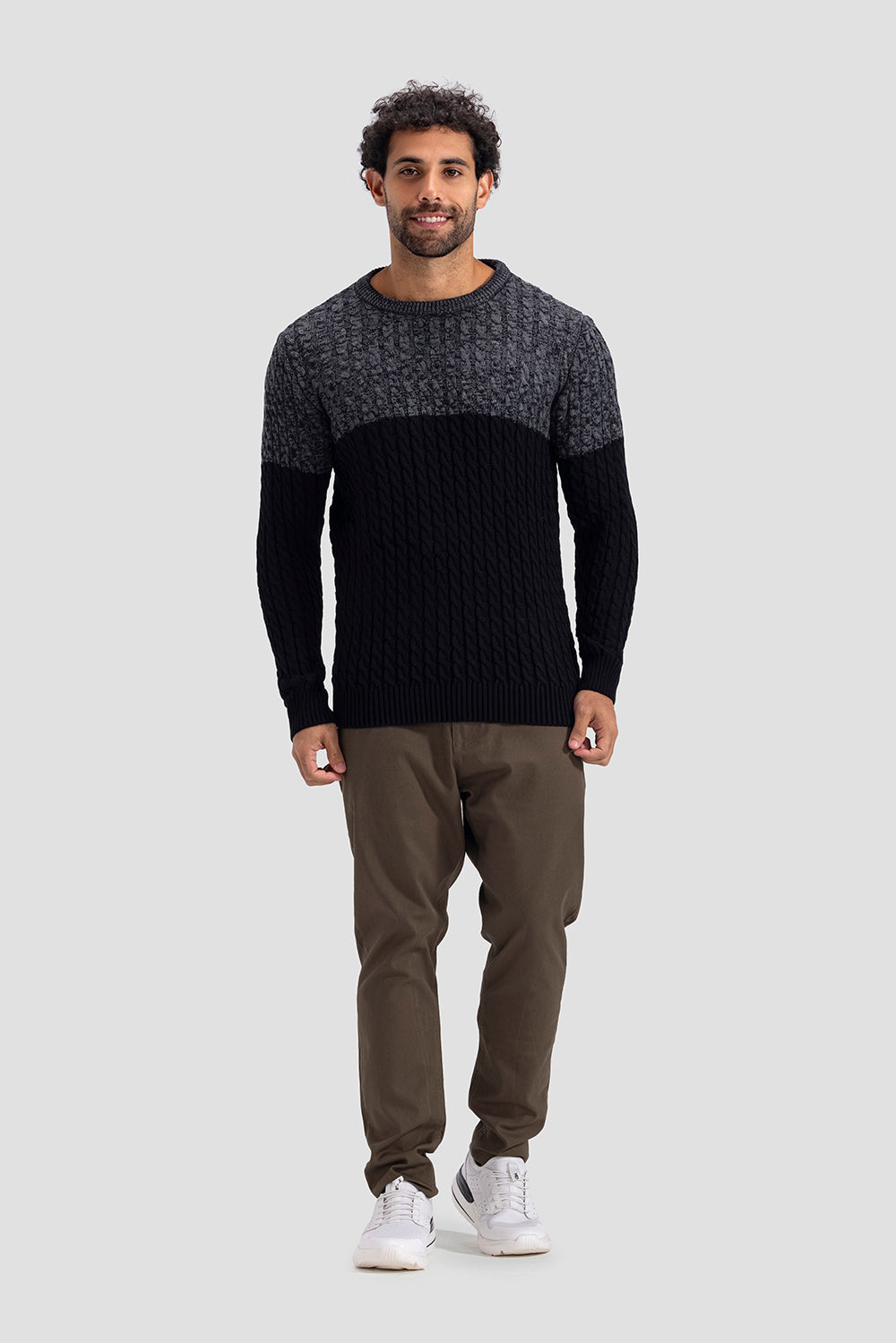slim fit crew neck pullover