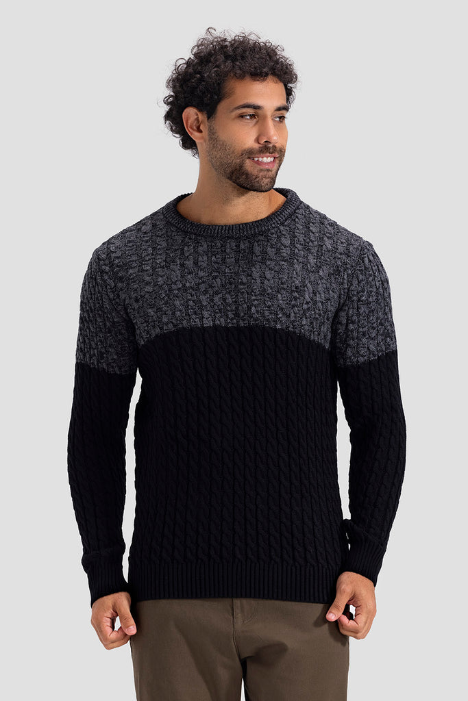 slim fit crew neck pullover