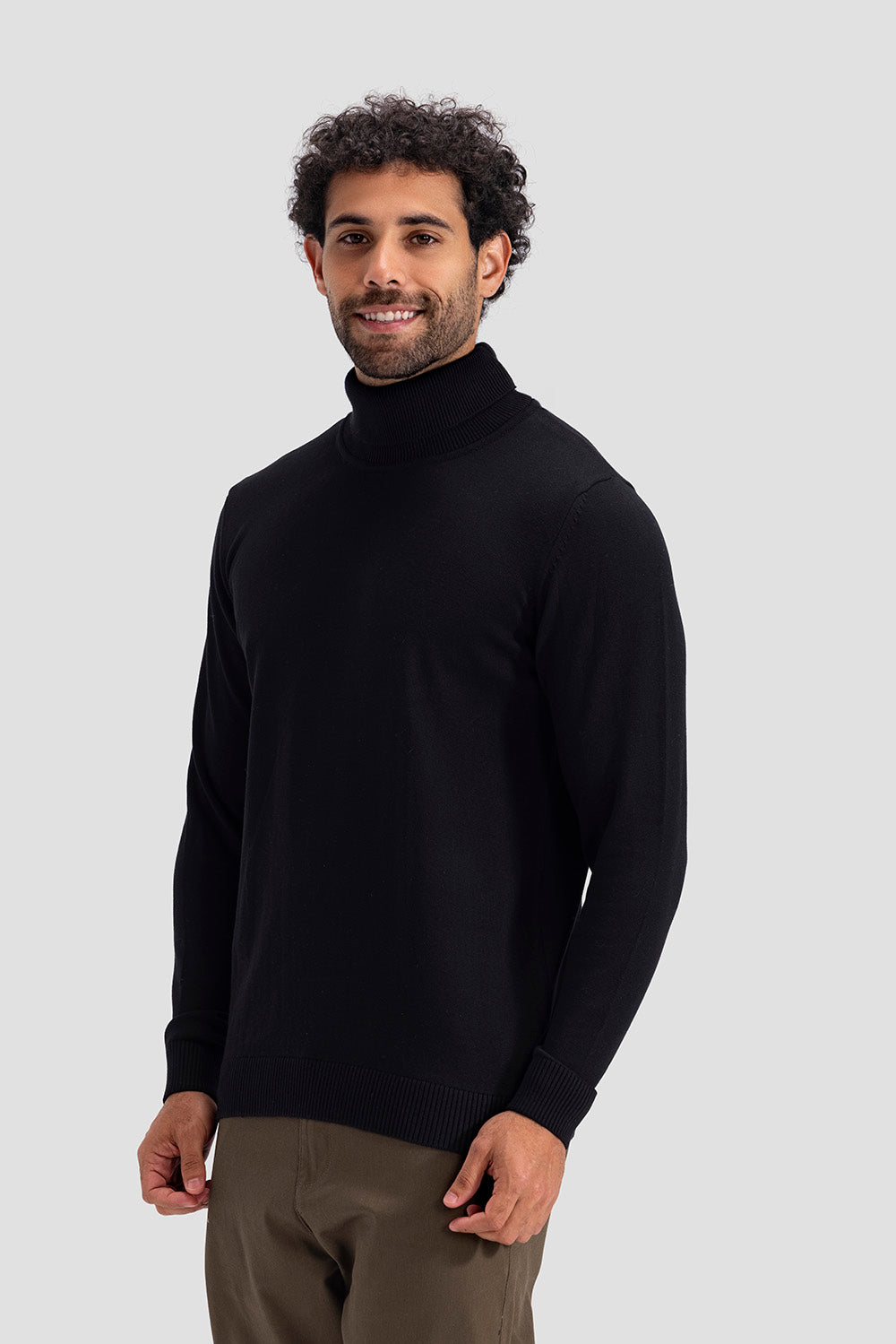 turtle neck slim fit pullover