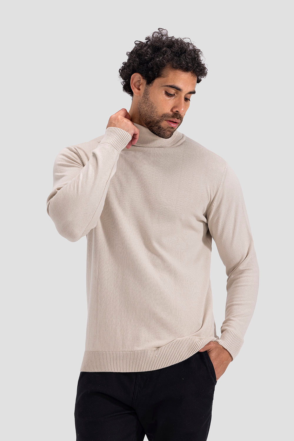 turtle neck slim fit pullover