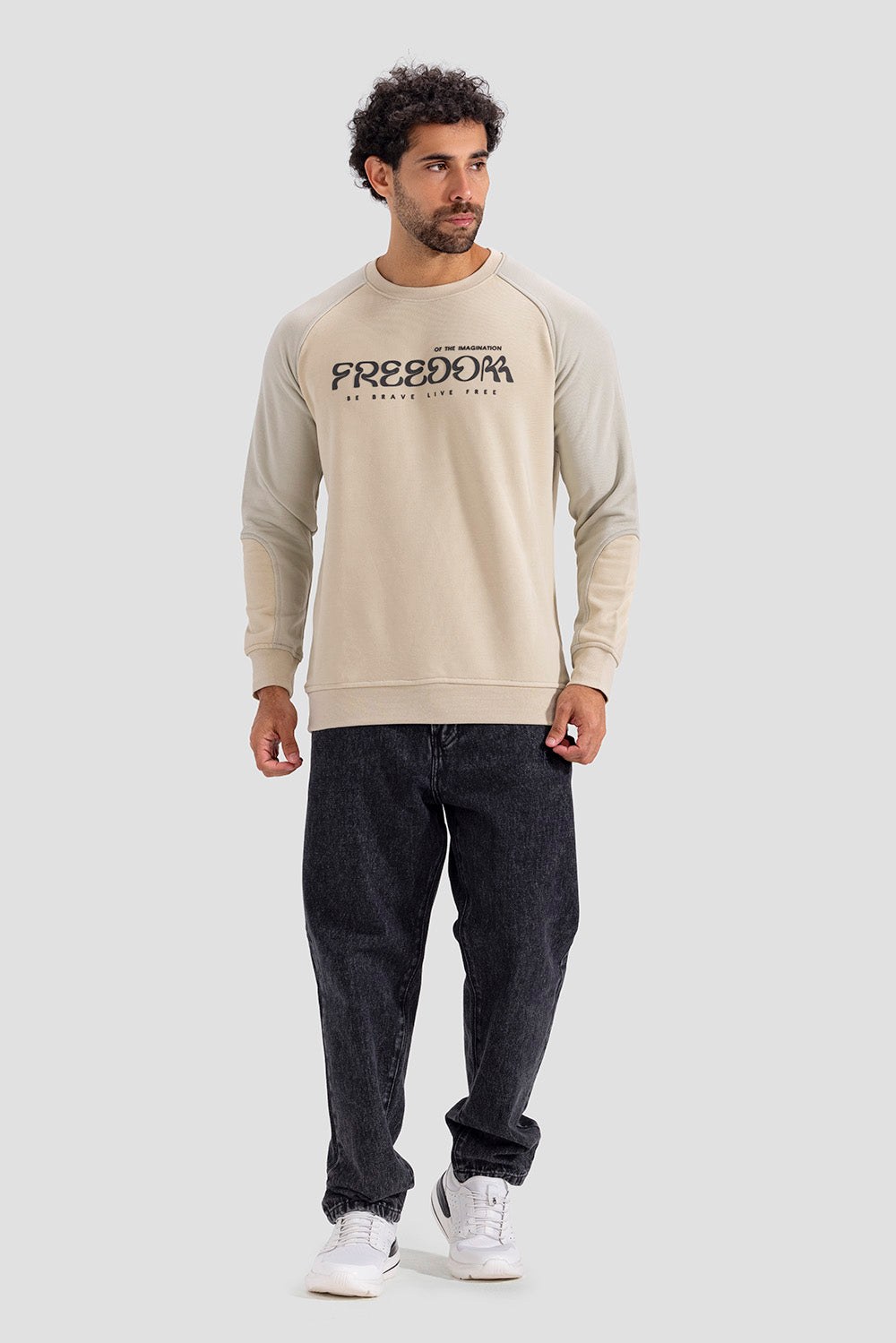 Crew Neck Printed Sweatshirt