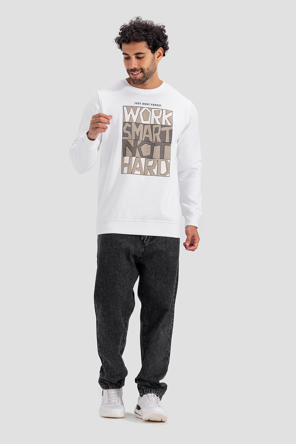 Crew Neck Printed Sweatshirt