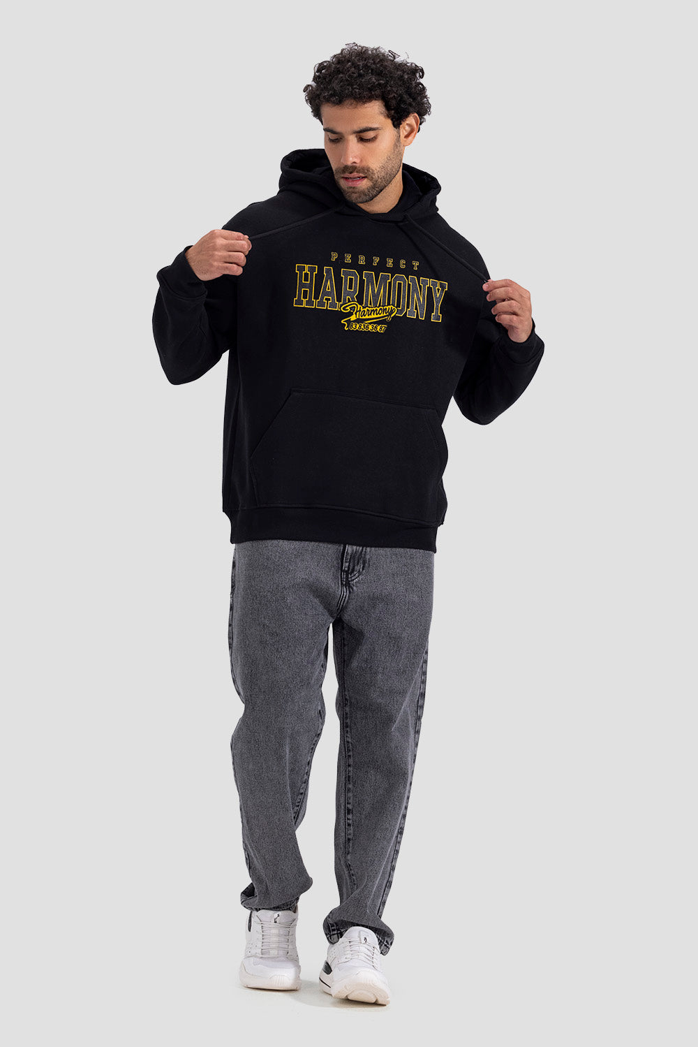 Over Size Printed Hoodie Sweatshirt