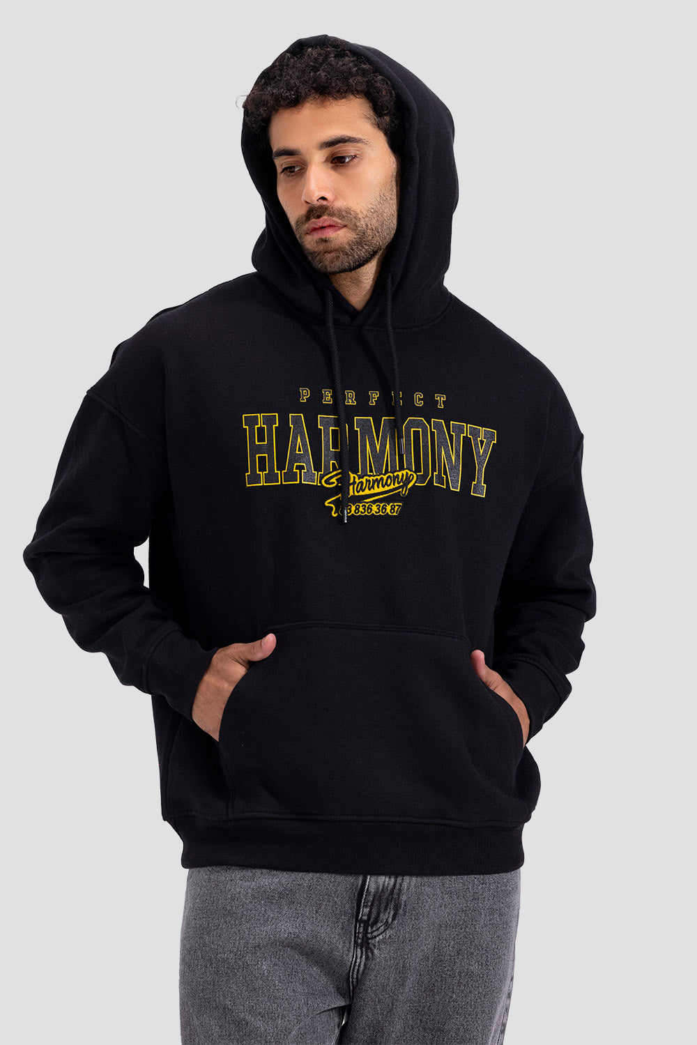 Over Size Printed Hoodie Sweatshirt