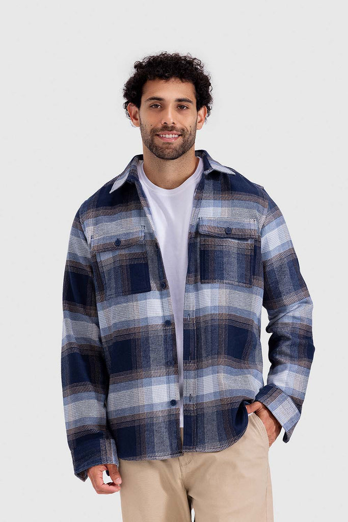 Checked Hoodie Overshirt