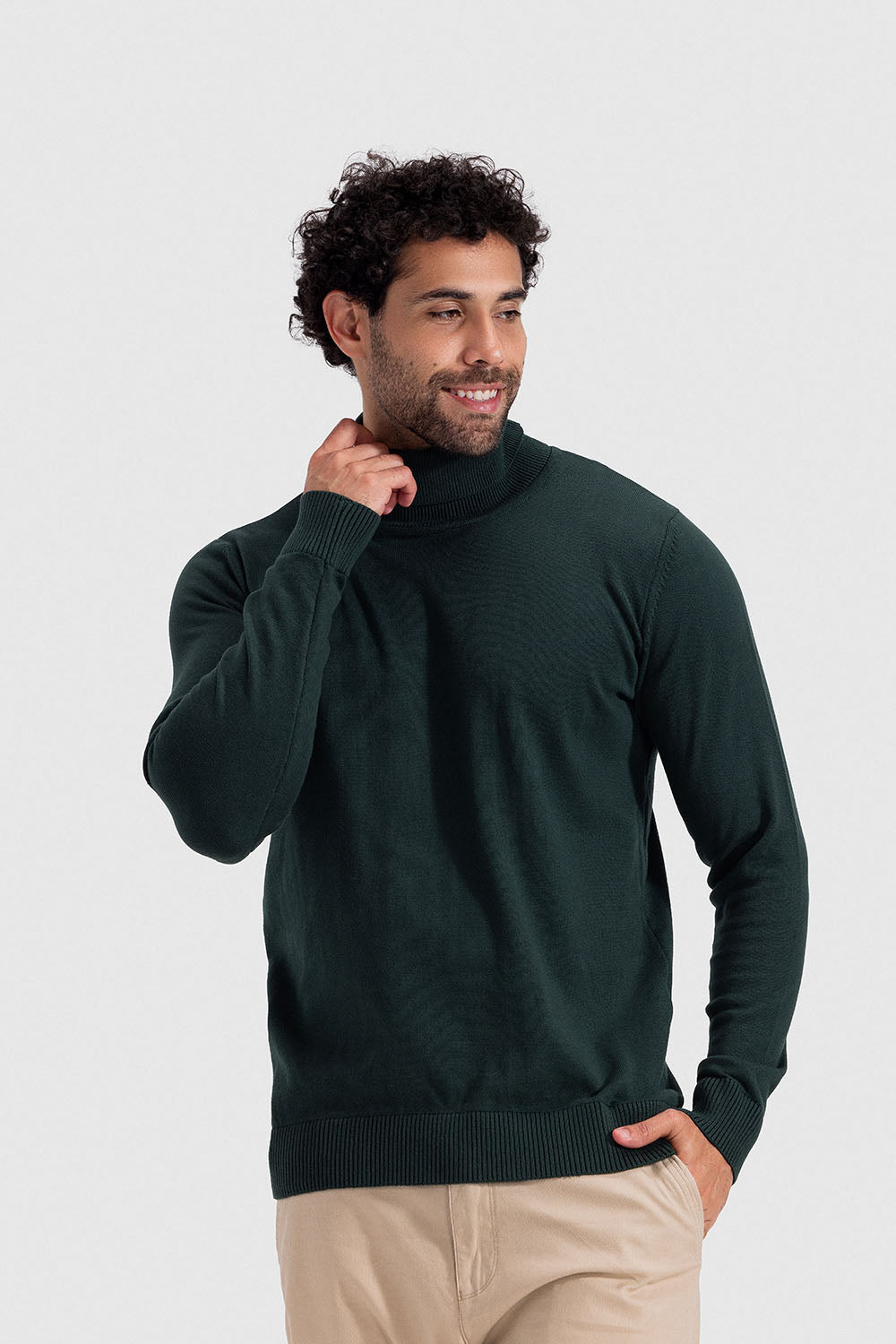 turtle neck slim fit pullover