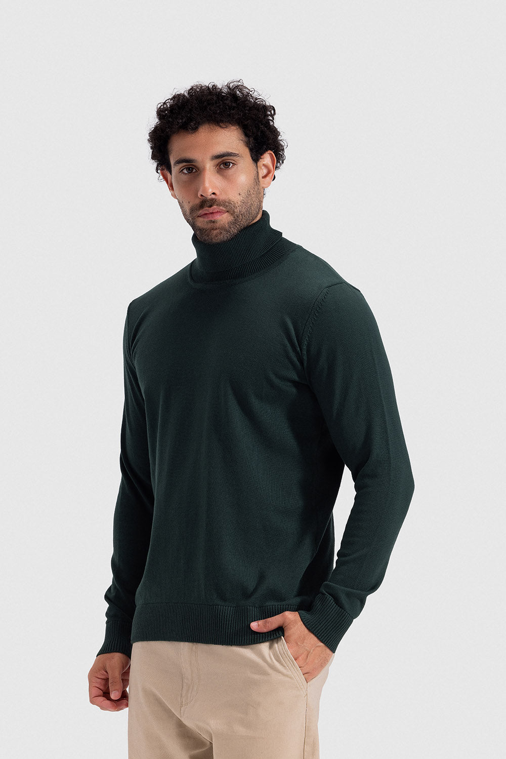 turtle neck slim fit pullover