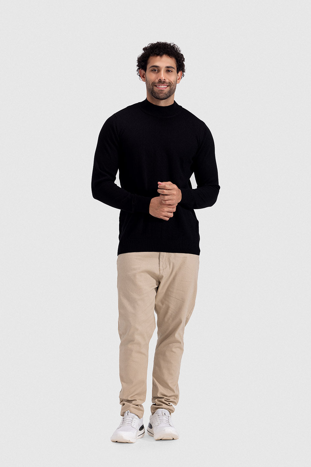 high neck pullover
