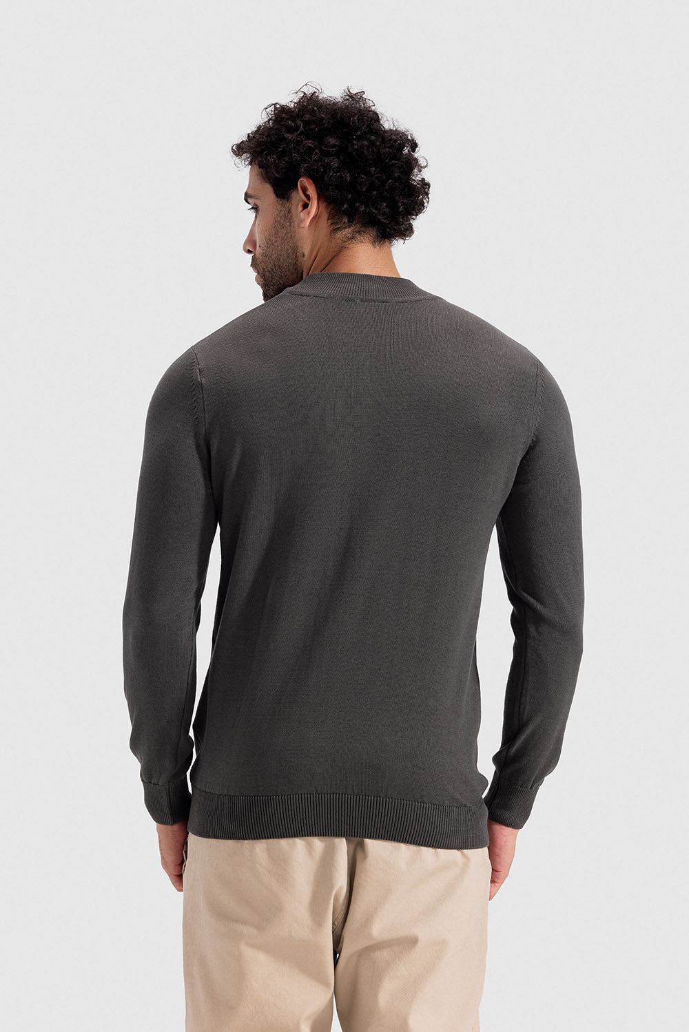 high neck pullover