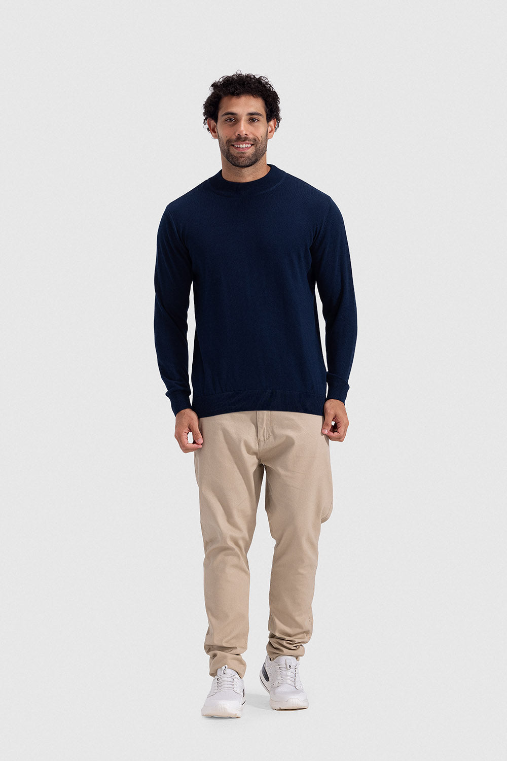 high neck pullover