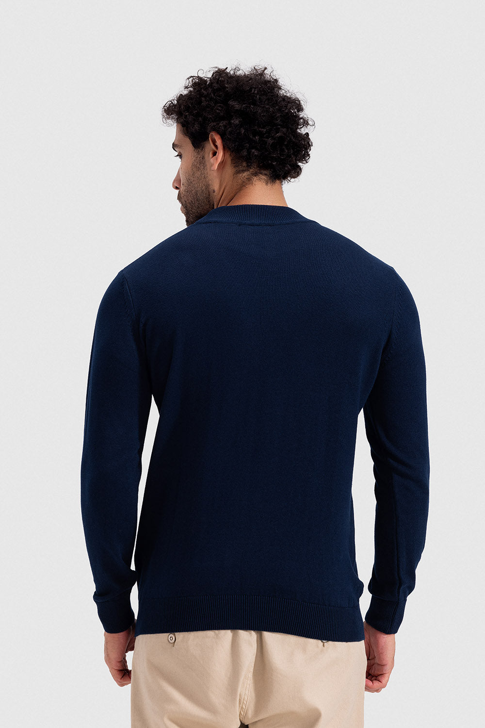 high neck pullover