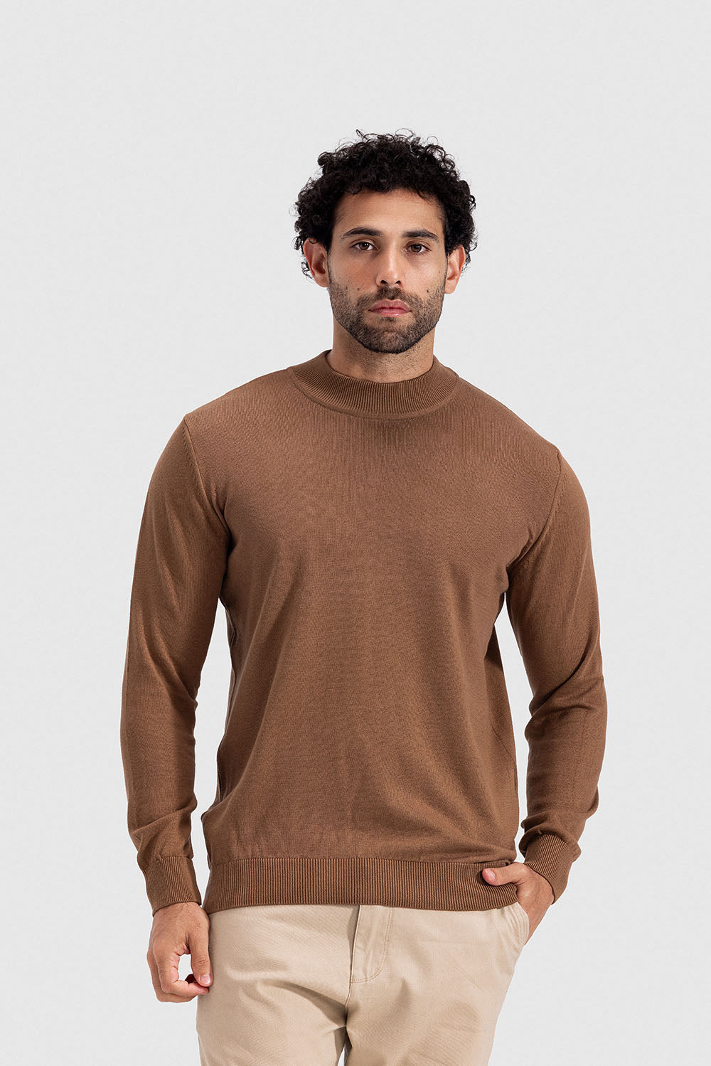 high neck pullover