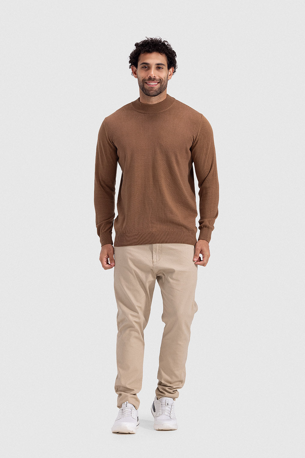 high neck pullover
