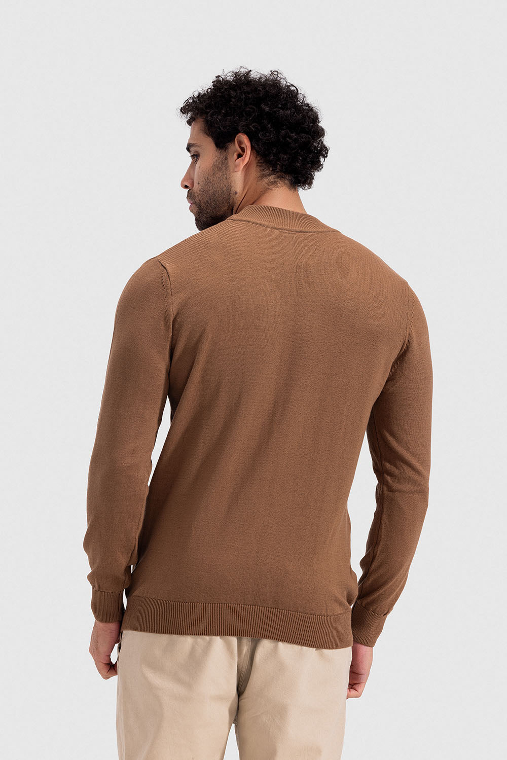 high neck pullover