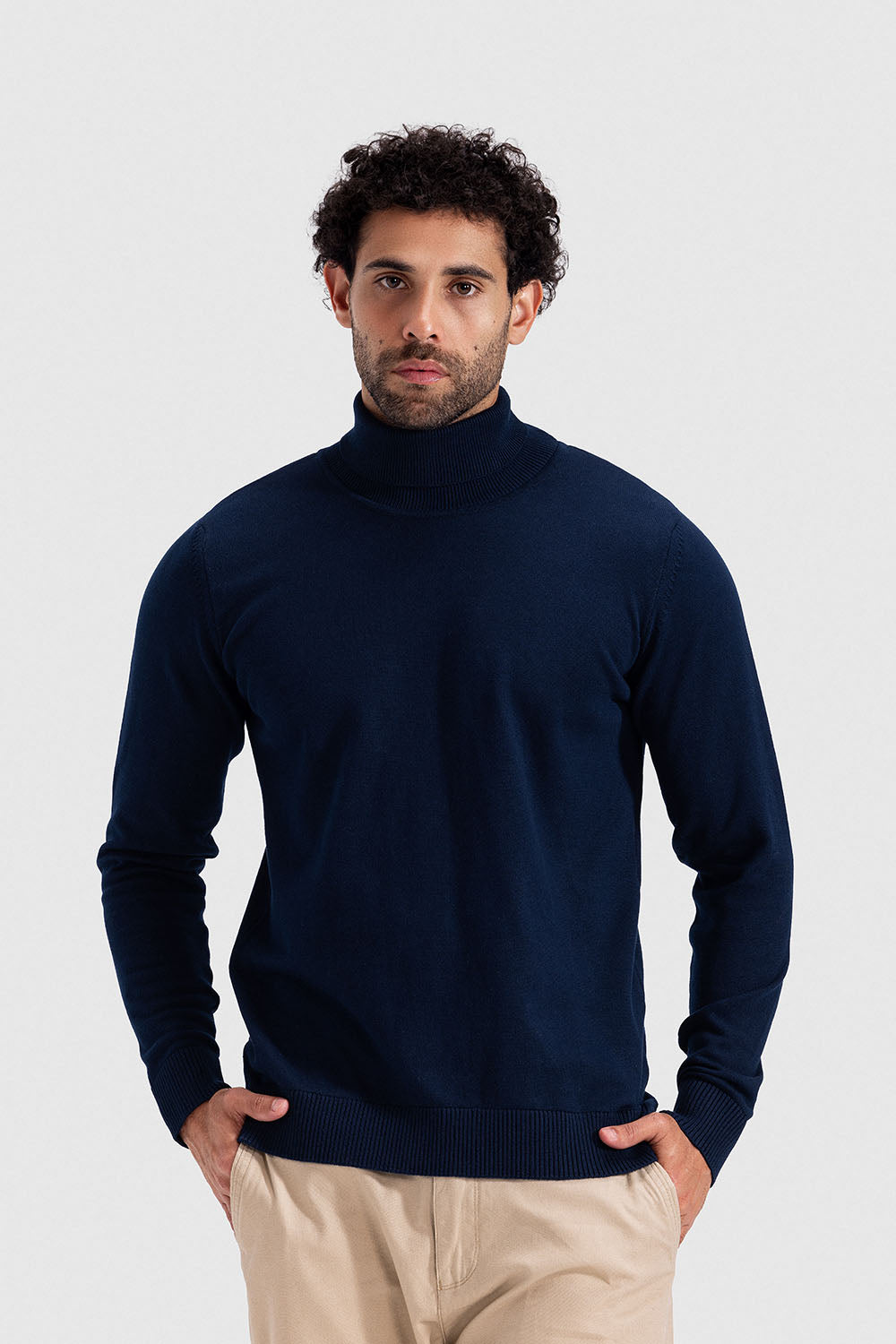 turtle neck slim fit pullover