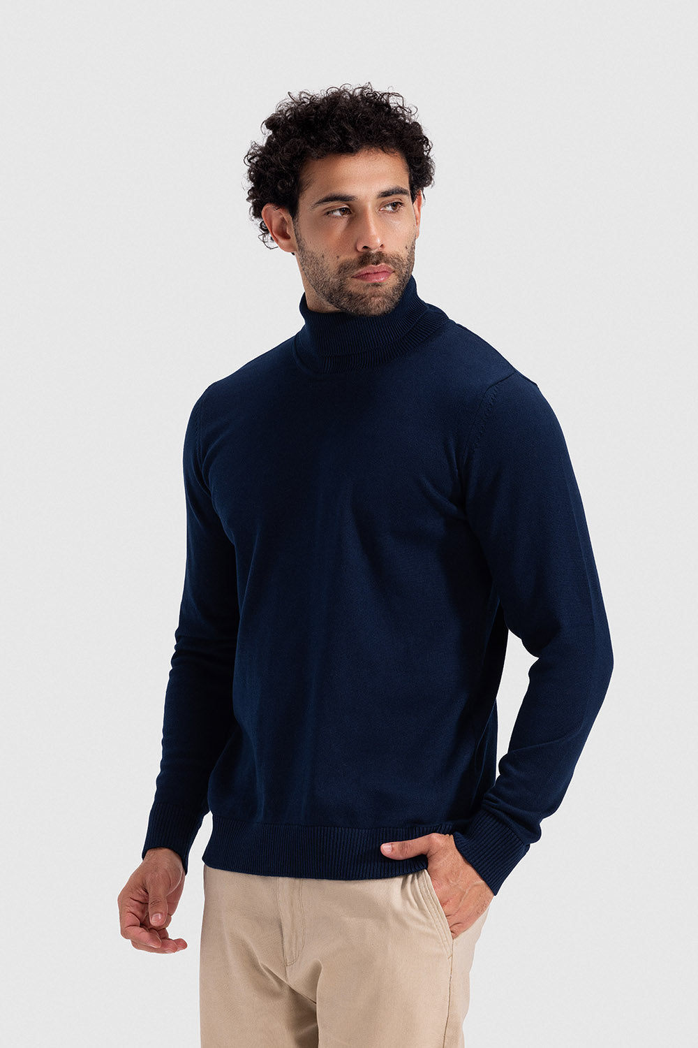 turtle neck slim fit pullover