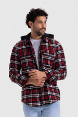  Checked Hoodie Overshirt