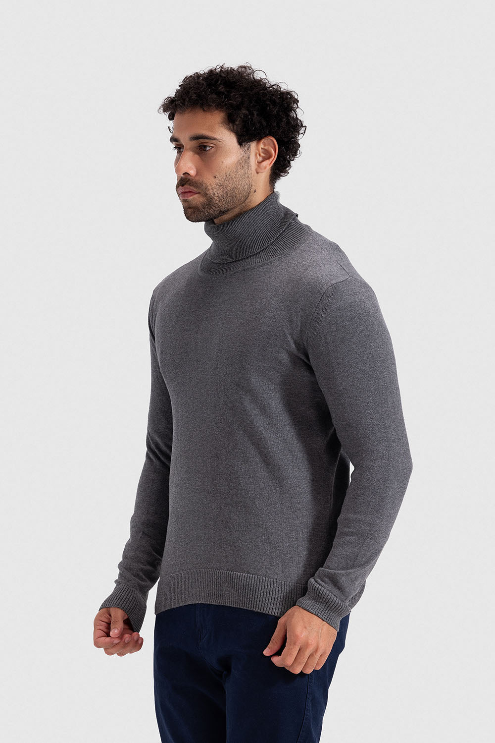 turtle neck slim fit pullover