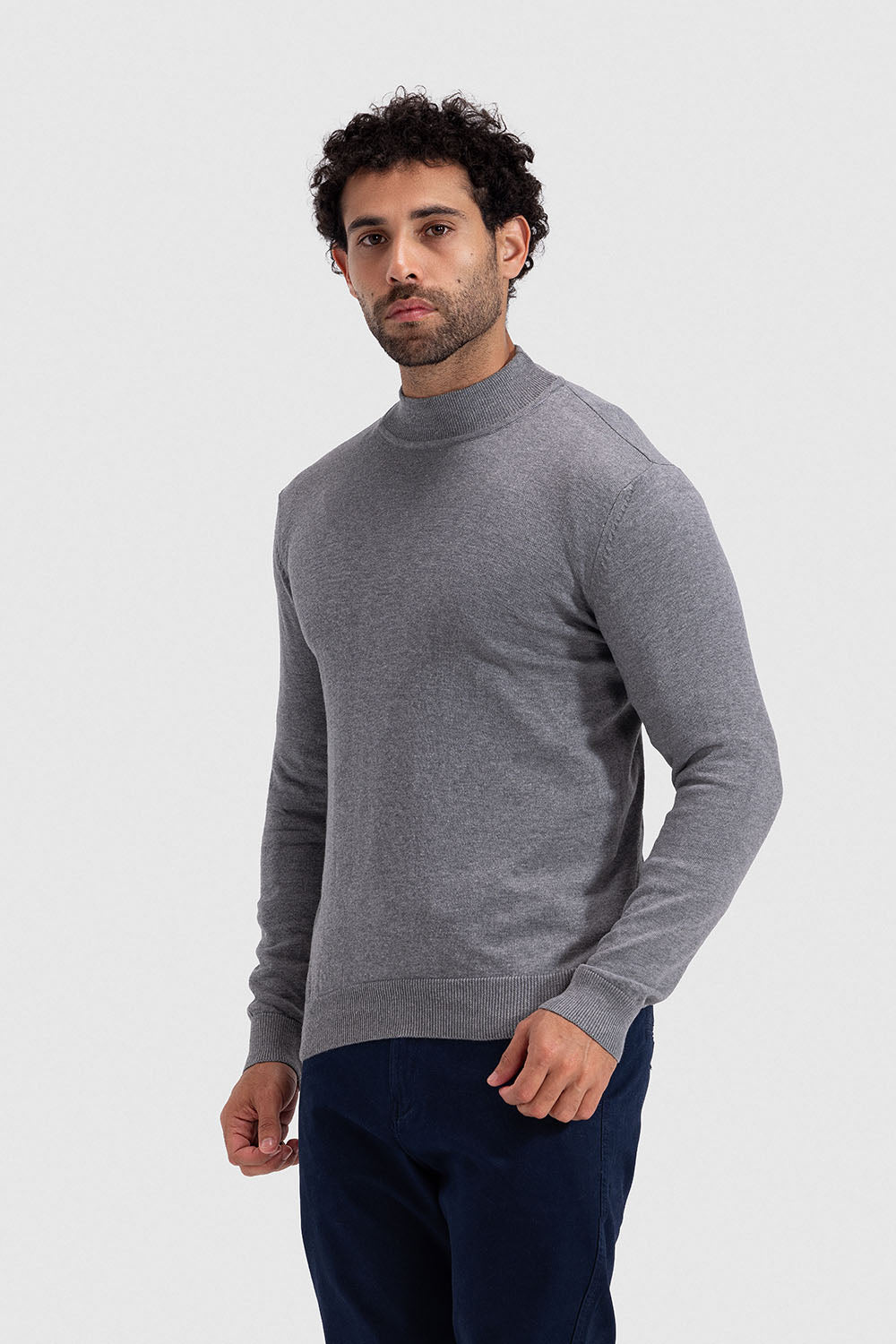 high neck pullover