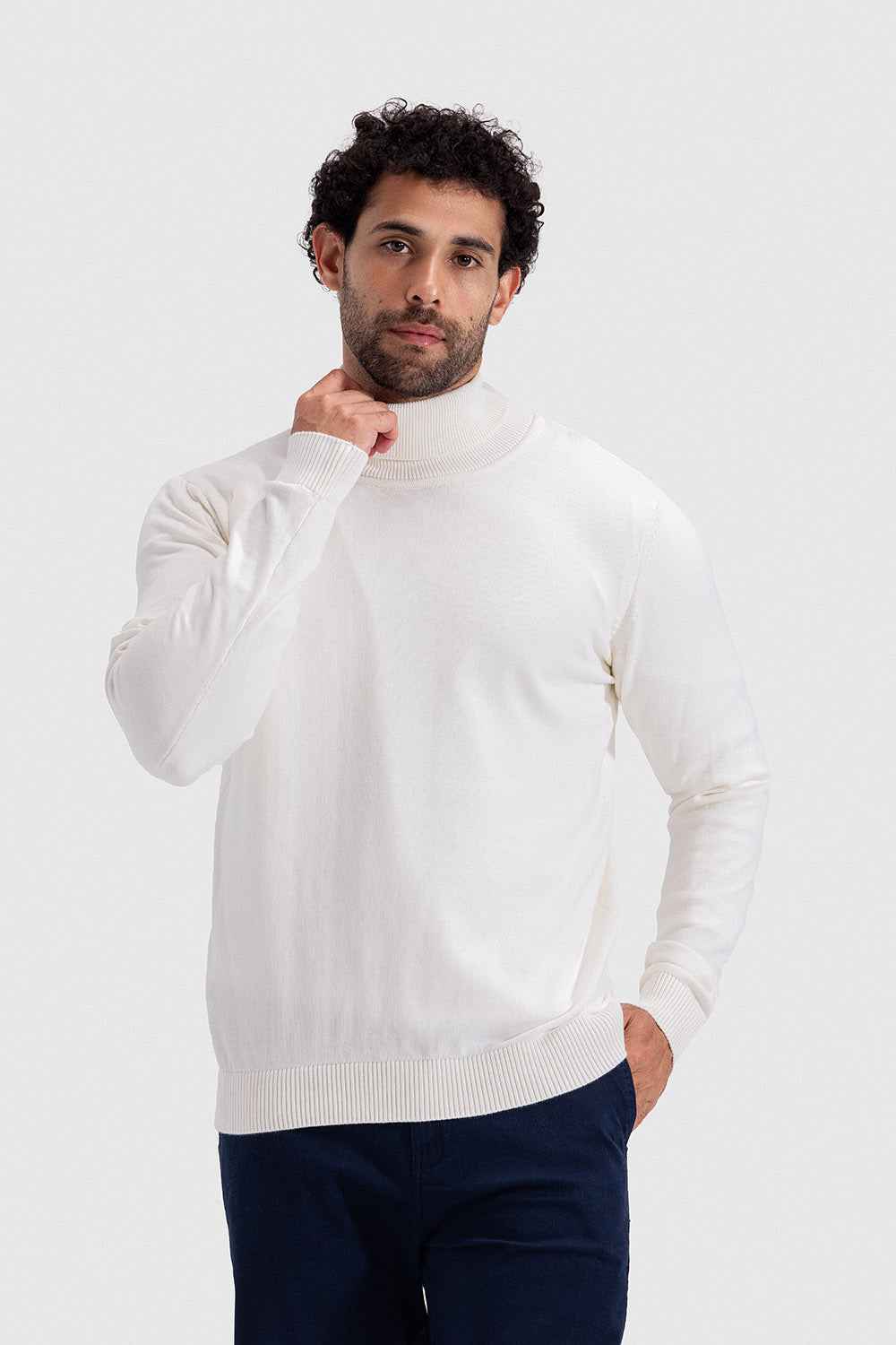 turtle neck slim fit pullover