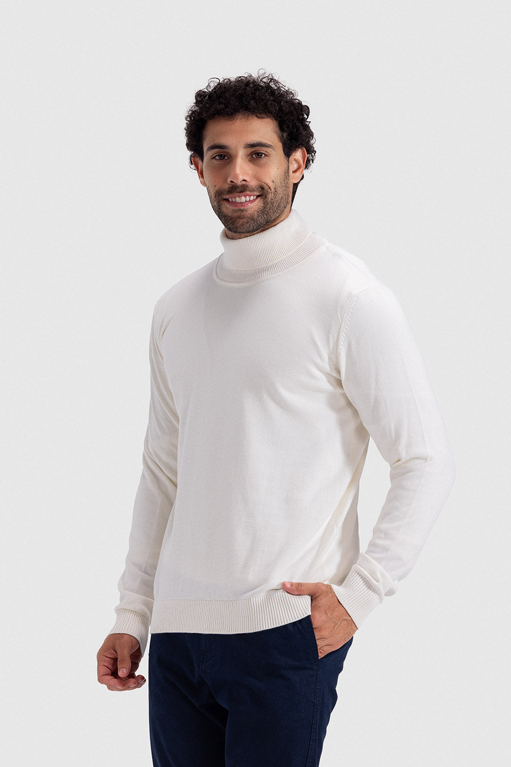 turtle neck slim fit pullover