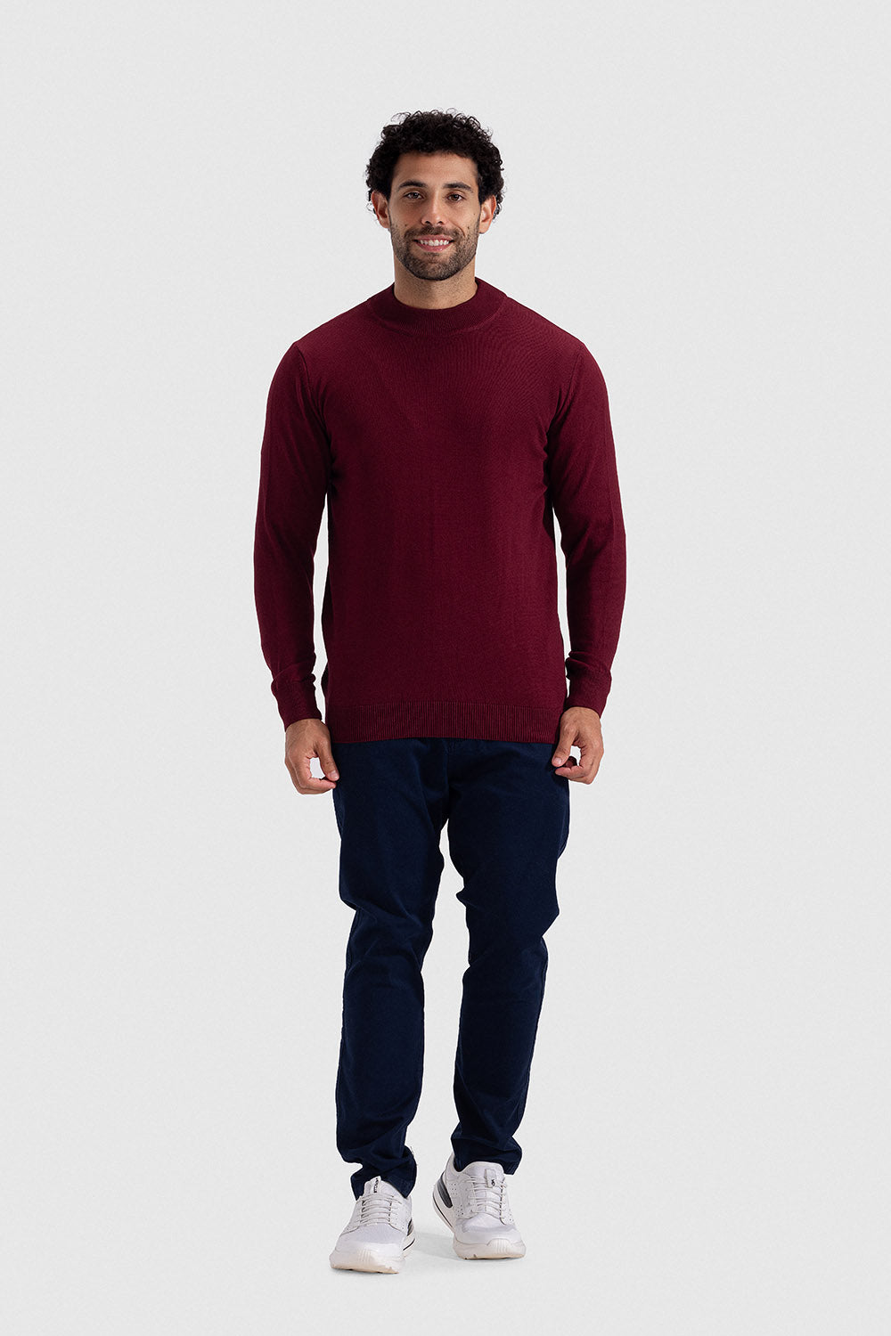 high neck pullover