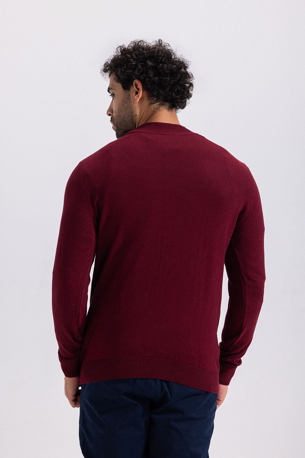 high neck pullover