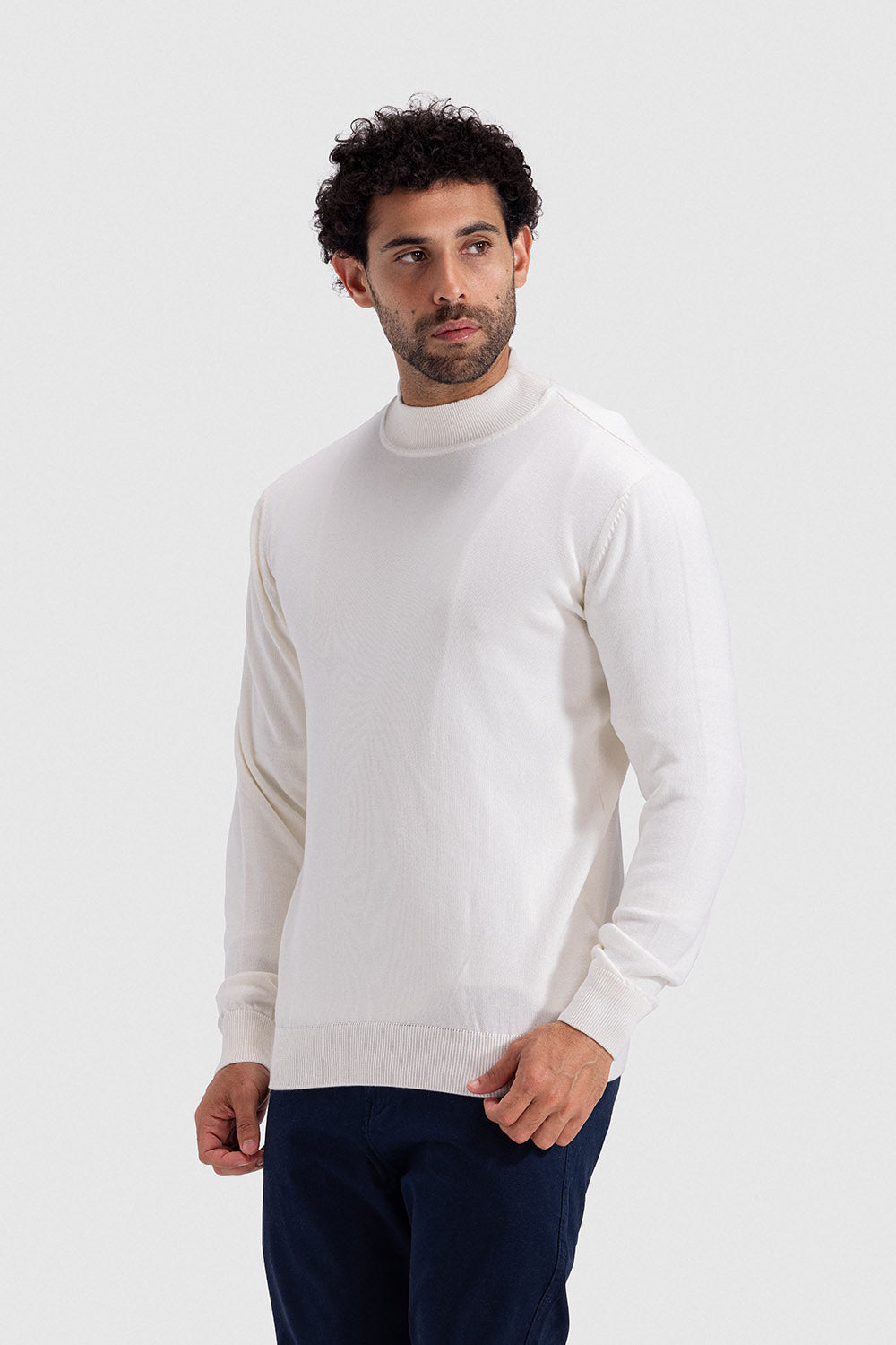 high neck pullover