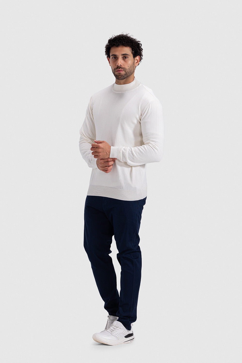 high neck pullover