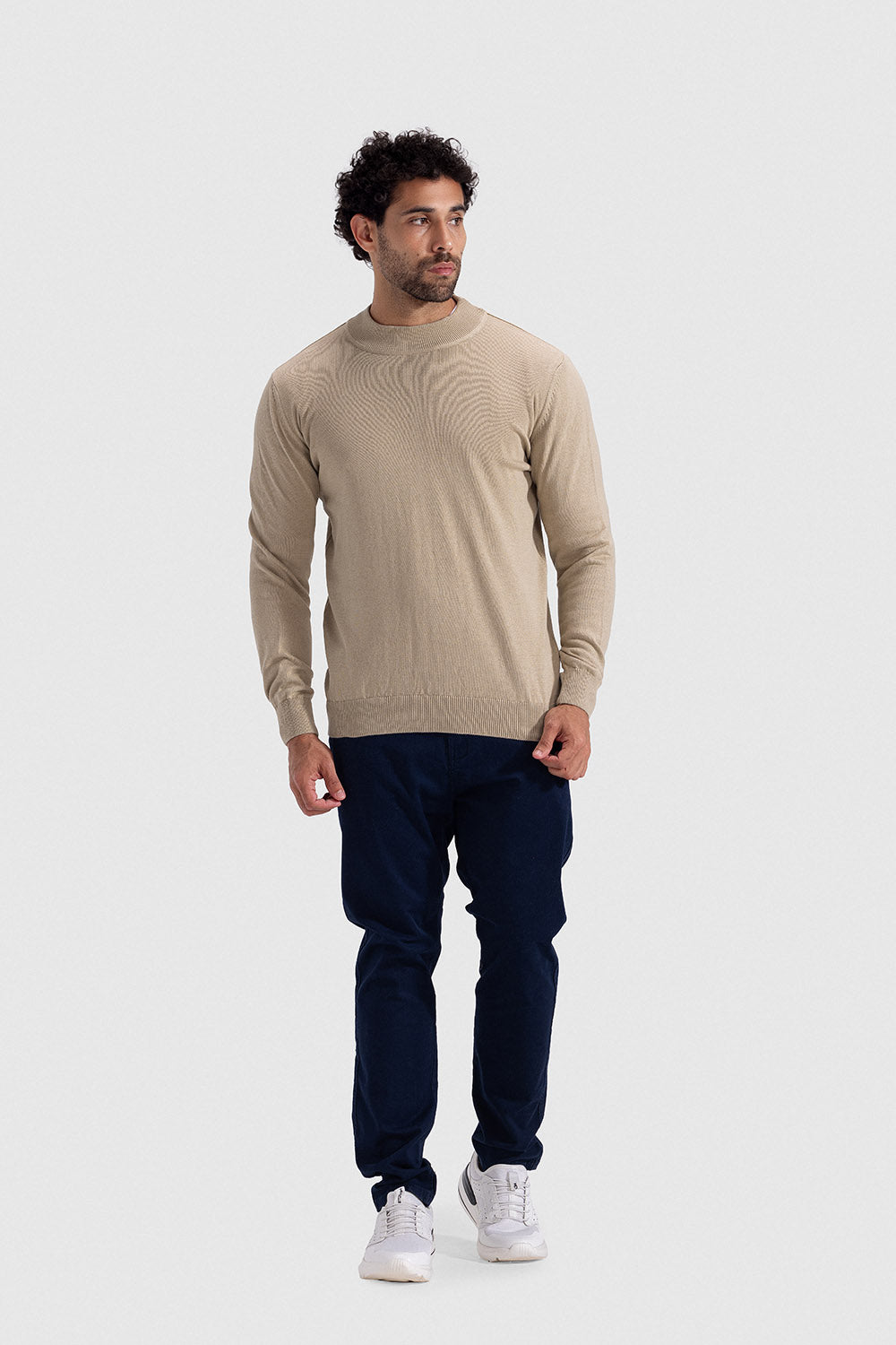 high neck pullover