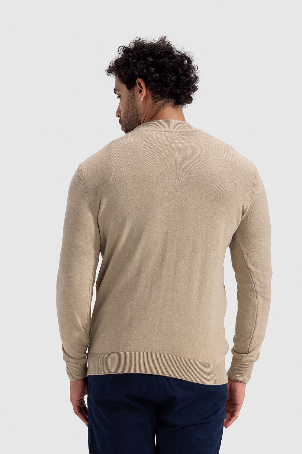 high neck pullover