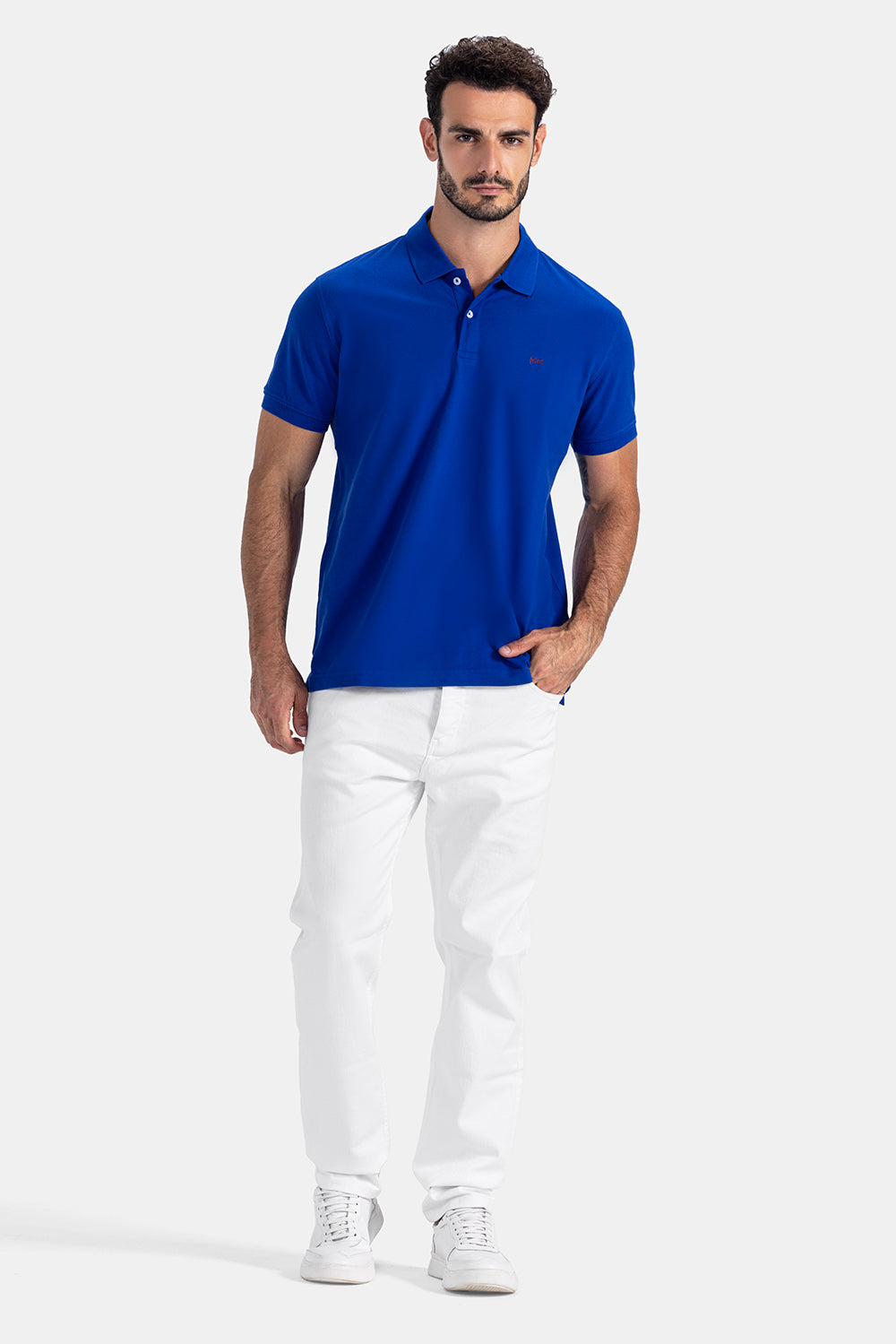 Blue Basic Polo Shirt