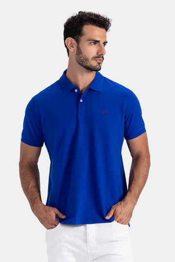 Blue Basic Polo Shirt