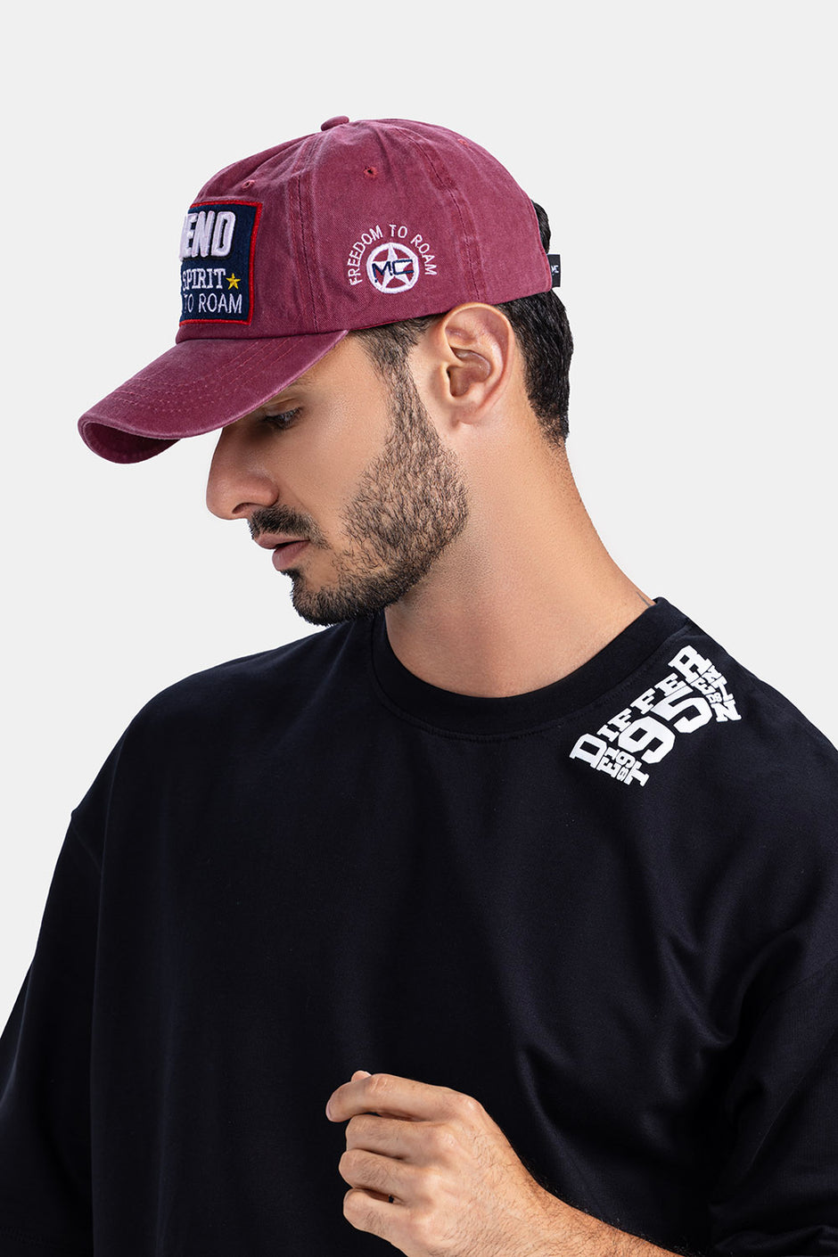 Pink Sports Printed Cap