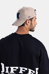 Beige Sports Printed Cap