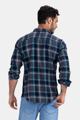 Grey Checked Slim Fit Shirt 