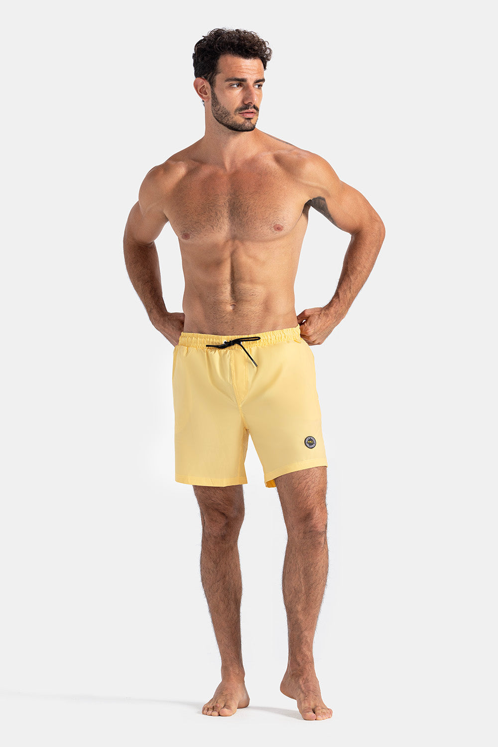 yellow-slim-fit-swimming-short-summer