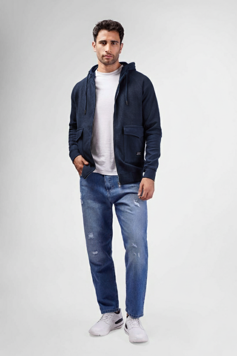 Full Zipper Hoodie Sweatshirt