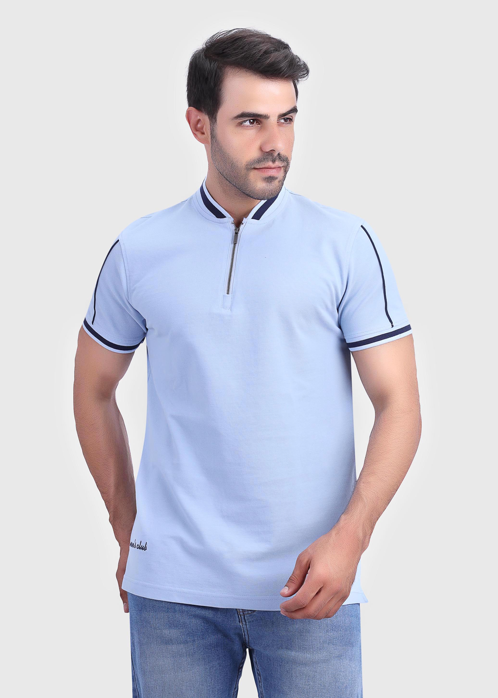 Mandarin Collar Polo Shirt