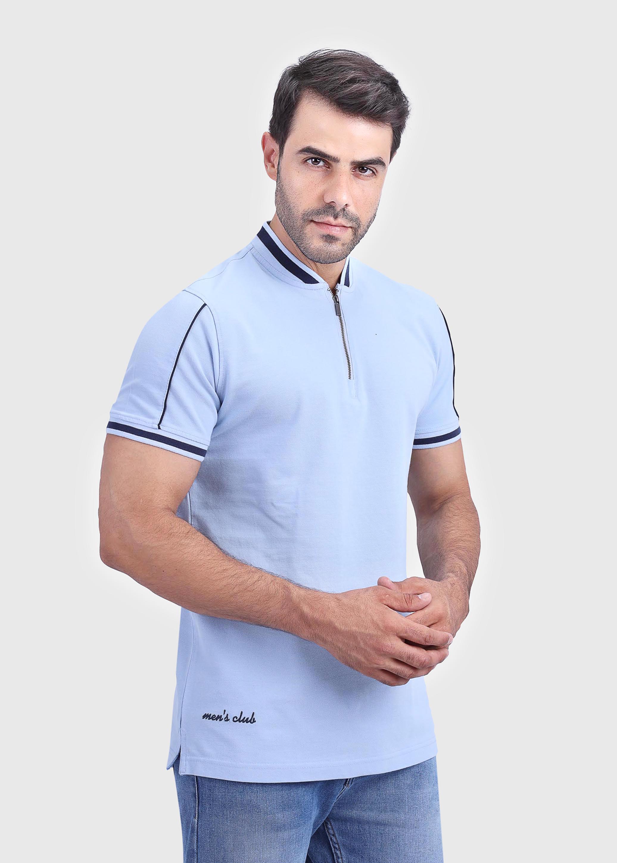 Mandarin Collar Polo Shirt