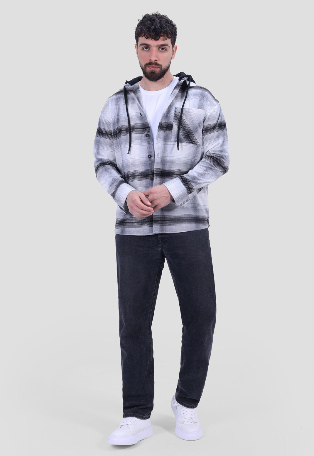 Checked SLIM FIT Over Shirt