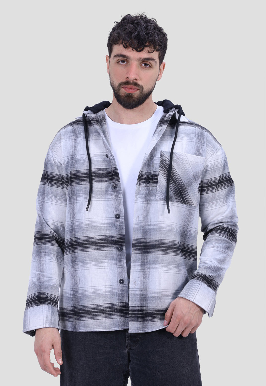 Checked SLIM FIT Over Shirt